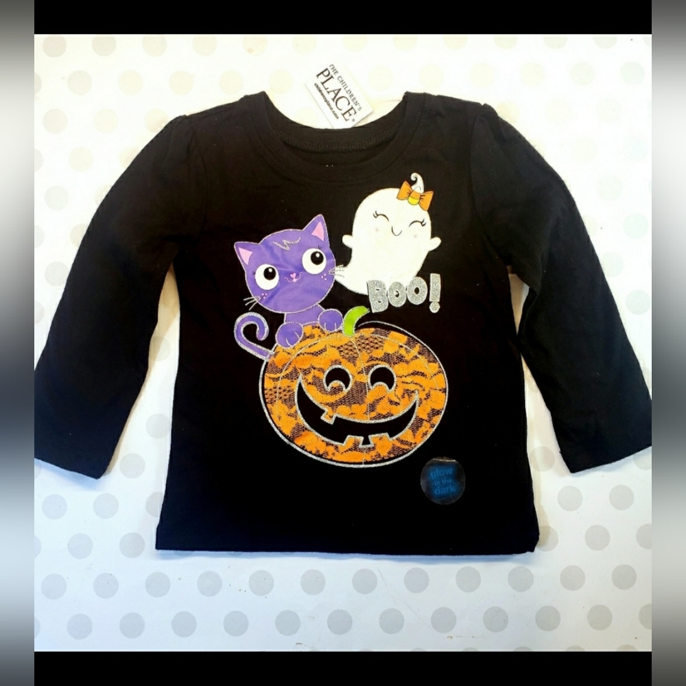 Girls Halloween Tops,The Childrens Place,Glow in the Dark,Various Toddler Sizes